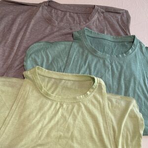 Sleeveless Women's Workout Tops - Green, Gray, Yellow